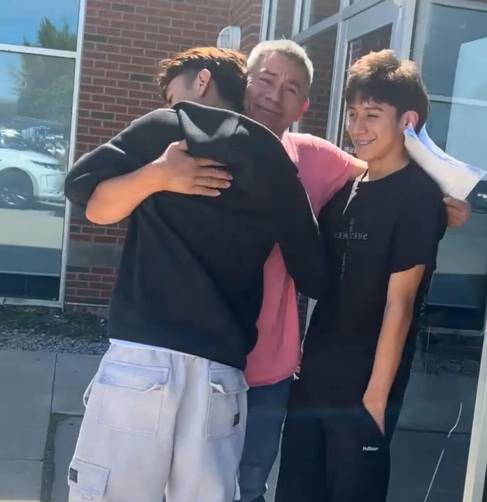 Juan Lopez-Campos is reunited with his 2 sons.